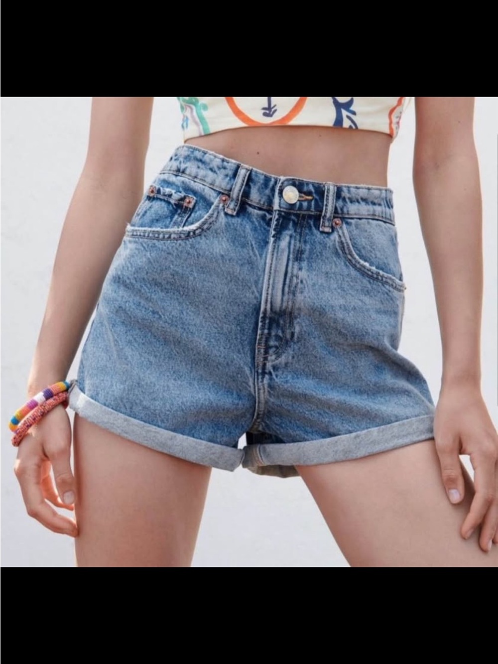 High rise mom shorts - Zara Bermuda short